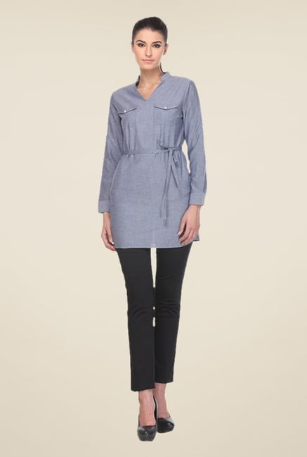 Kaaryah Blue Solid Tunic Kaaryah Blue Solid Tunic