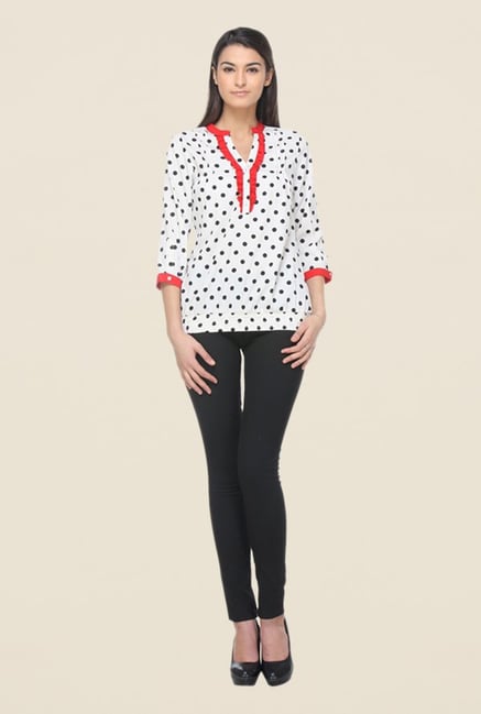 Kaaryah White Printed Top Kaaryah White Printed Top