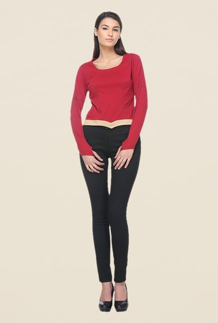 Kaaryah Red Solid Top Kaaryah Red Solid Top