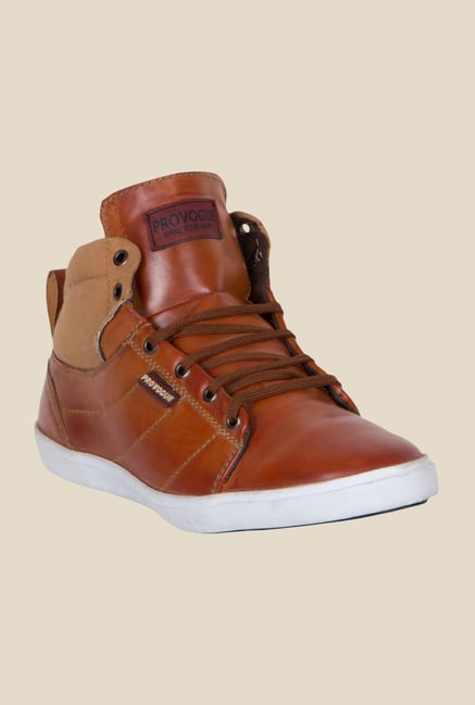 Provogue Tan Ankle High Sneakers Provogue Tan Ankle High Sneakers