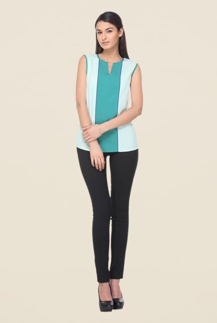 Kaaryah Sea Green & Teal Top Kaaryah Sea Green & Teal Top