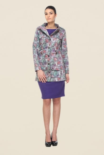 Kaaryah Multicolor Printed Coat Kaaryah Multicolor Printed Coat