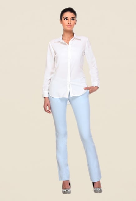 Kaaryah White Solid Shirt Kaaryah White Solid Shirt