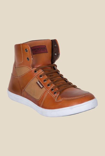 Provogue Tan Ankle High Sneakers Provogue Tan Ankle High Sneakers