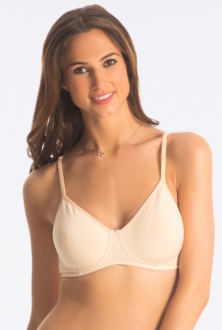 PrettySecrets Soft Beige Snug Fit Wireless Bra PrettySecrets Soft Beige Snug Fit Wireless Bra