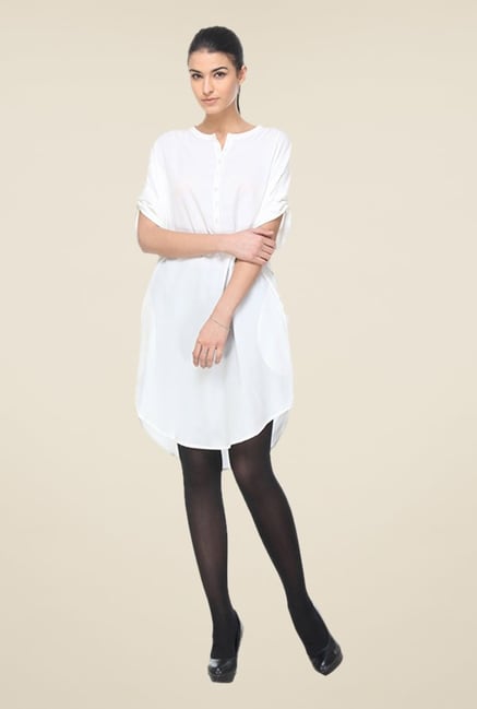 Kaaryah White Solid Tunic Kaaryah White Solid Tunic