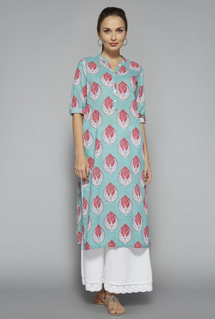 Utsa by Westside Turquoise Printed Kurta Utsa by Westside Turquoise Printed Kurta