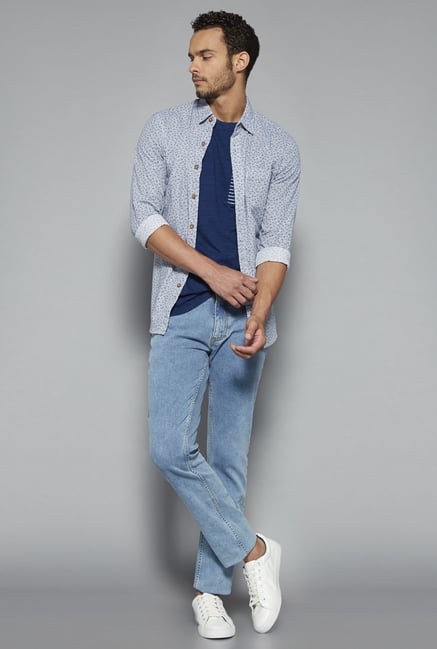 Westsport by Westside Blue Printed Shirt Westsport by Westside Blue Printed Shirt