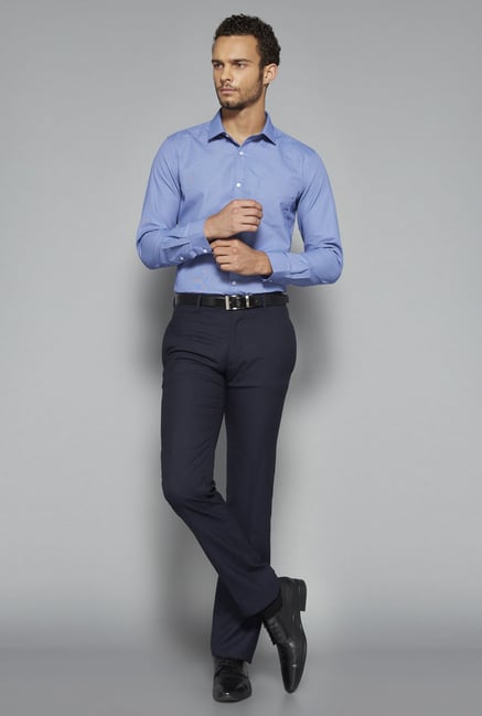 Weststreet by Westside Blue Checks Shirt Weststreet by Westside Blue Checks Shirt