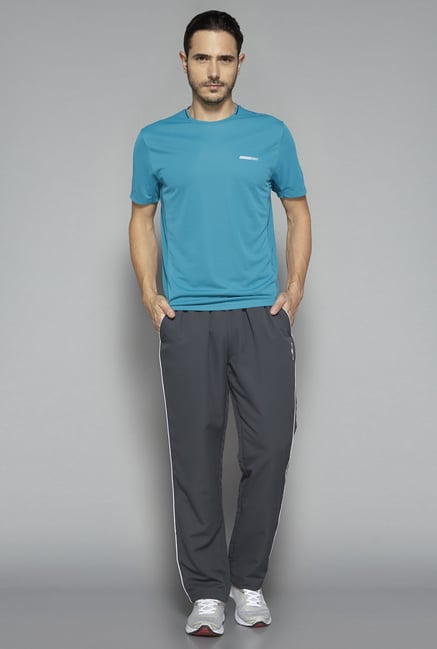 Westsport by Westside Aqua Solid T Shirt Westsport by Westside Aqua Solid T Shirt