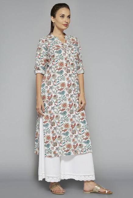 Utsa by Westside Off White Floral Print Kurta Utsa by Westside Off White Floral Print Kurta