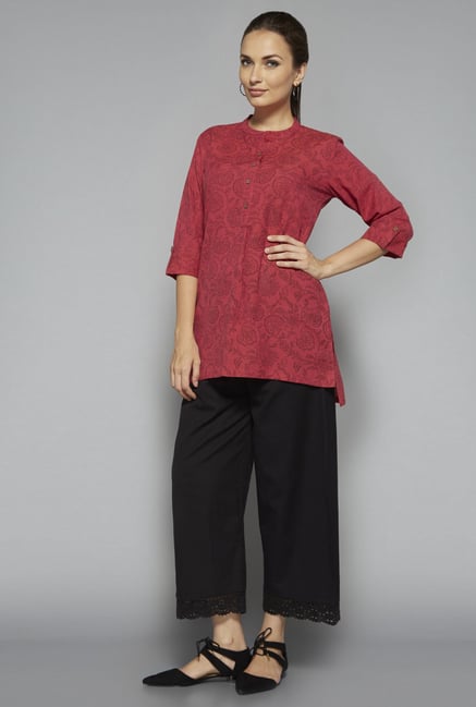 Utsa by Westside Maroon Printed Kurti Utsa by Westside Maroon Printed Kurti