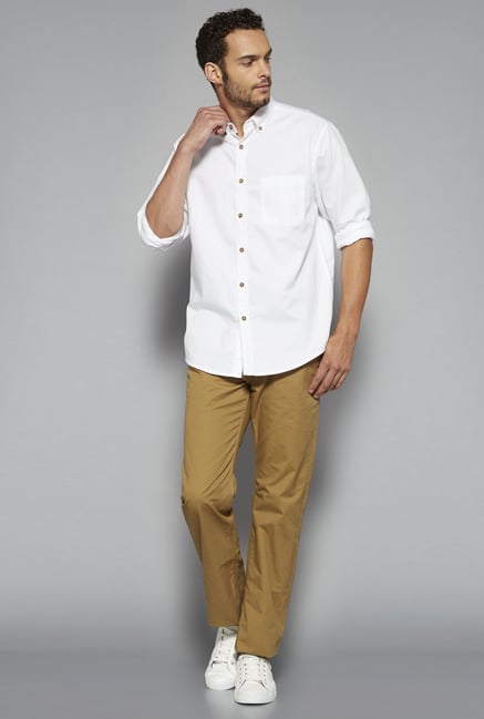 Westsport by Westside White Solid Shirt Westsport by Westside White Solid Shirt