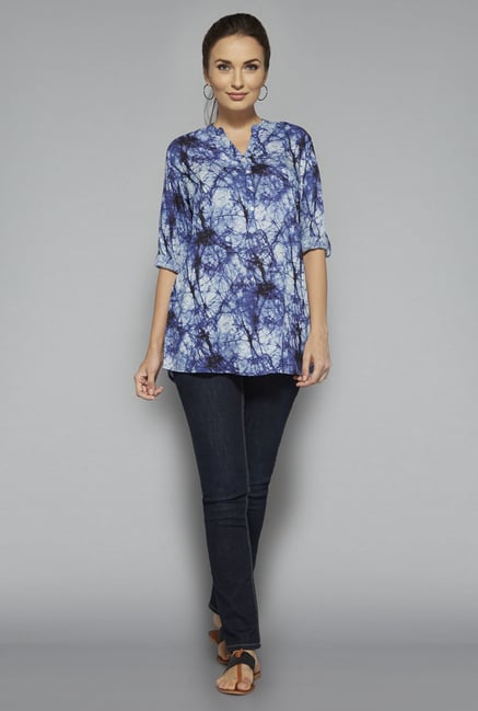 Utsa by Westside Indigo Printed Kurti Utsa by Westside Indigo Printed Kurti