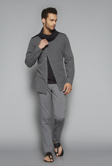ETA by Westside Grey Textured Shirt ETA by Westside Grey Textured Shirt