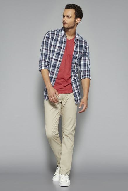 Westsport by Westside Navy Checks Shirt Westsport by Westside Navy Checks Shirt