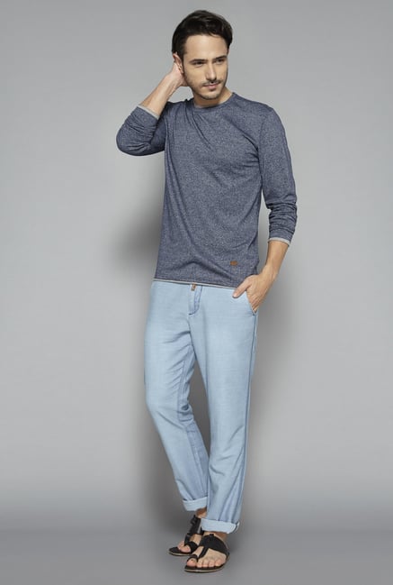 ETA by Westside Indigo Textured T Shirt ETA by Westside Indigo Textured T Shirt
