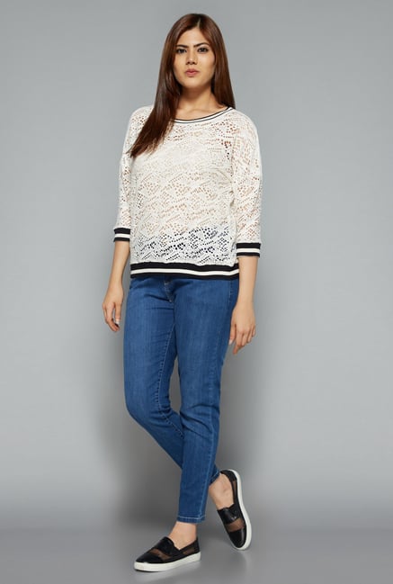 Sassy Soda by Westside White Lace Top Sassy Soda by Westside White Lace Top