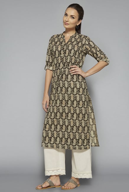 Utsa by Westside Brown Printed Kurta Utsa by Westside Brown Printed Kurta