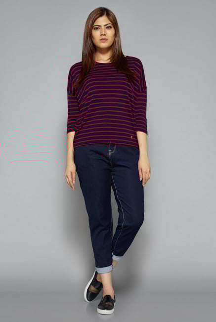 Sassy Soda by Westside Navy & Red Claudia Top Sassy Soda by Westside Navy & Red Claudia Top