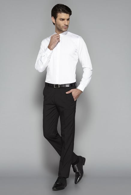 Weststreet by Westside White Self Print Shirt Weststreet by Westside White Self Print Shirt