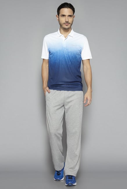 Westsport by Westside Blue & White Slim Fit Polo T Shirt Westsport by Westside Blue & White Slim Fit Polo T Shirt