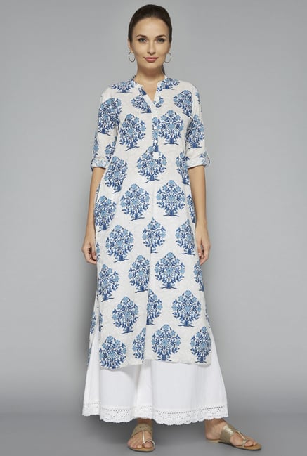 Utsa by Westside Off White Floral Print Kurta Utsa by Westside Off White Floral Print Kurta