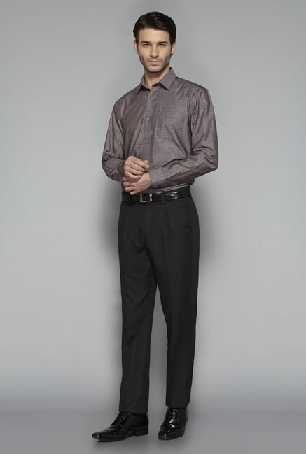 Weststreet by Westside Brown Self Print Shirt Weststreet by Westside Brown Self Print Shirt