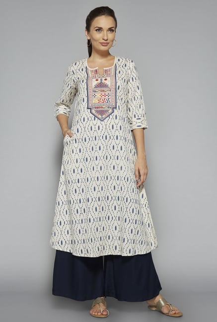Utsa by Westside Off White Embroidered Kurta Utsa by Westside Off White Embroidered Kurta