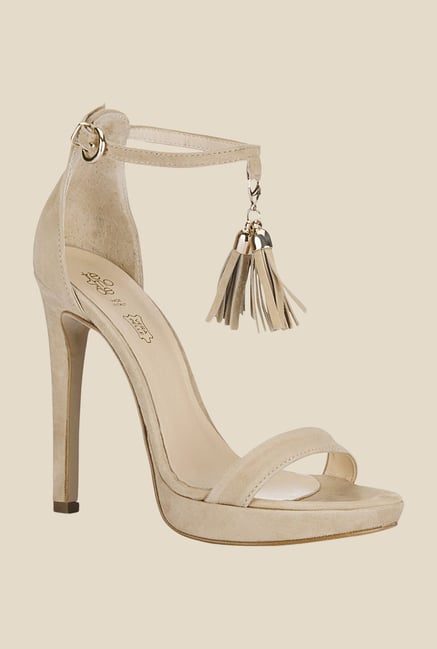 Tresmode Beige Ankle Strap Sandals Tresmode Beige Ankle Strap Sandals