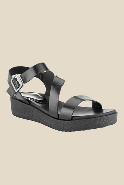 Tresmode Black Ankle Strap Sandals Tresmode Black Ankle Strap Sandals