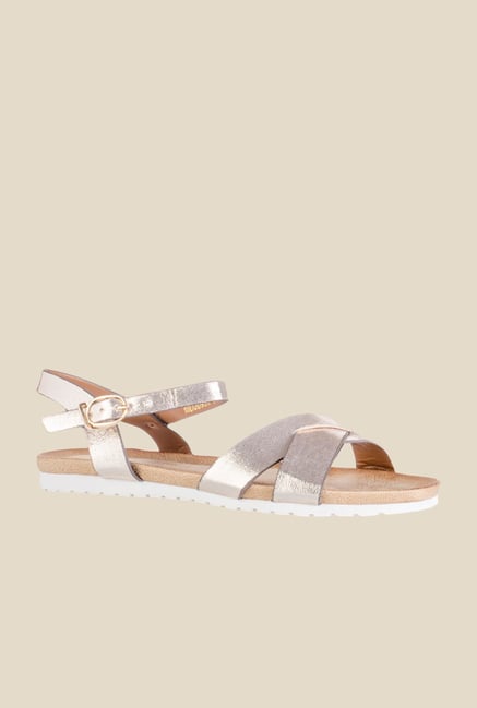 Tresmode Gold Ankle Strap Sandals Tresmode Gold Ankle Strap Sandals