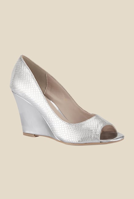 Tresmode Classy Silver Peeptoe Shoes Tresmode Classy Silver Peeptoe Shoes