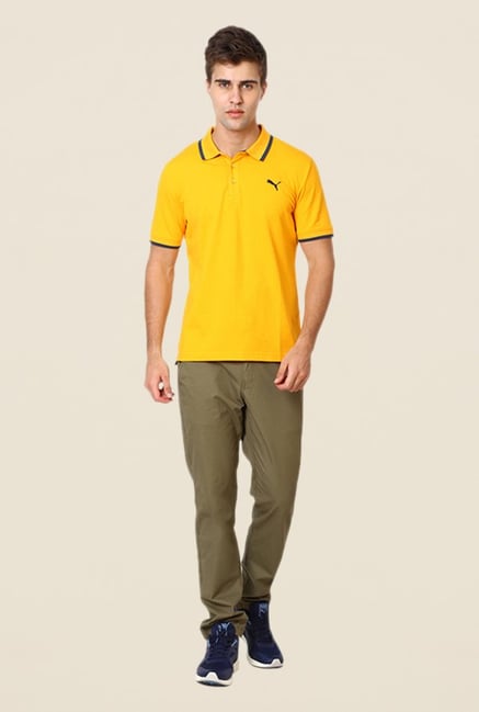 Puma Yellow Solid T-shirt Puma Yellow Solid T-shirt