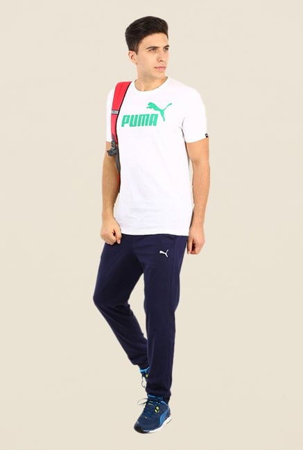 Puma Navy Solid Trackpants Puma Navy Solid Trackpants