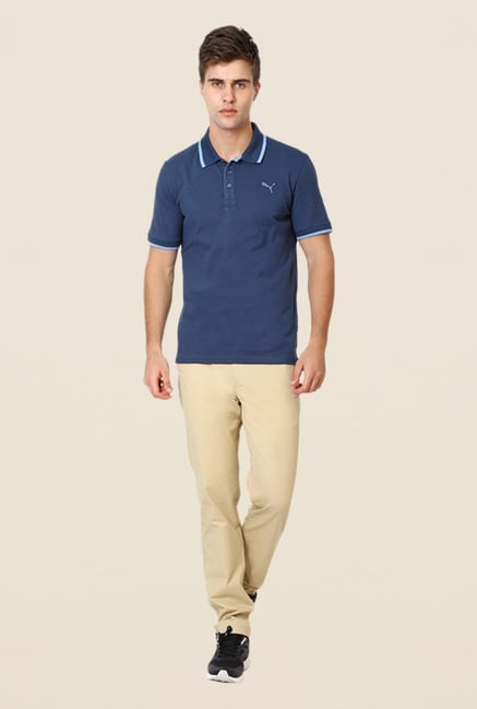 Puma Navy Solid T-shirt Puma Navy Solid T-shirt