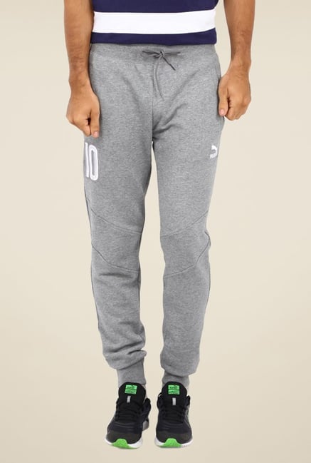 Puma Grey Solid Joggers Puma Grey Solid Joggers