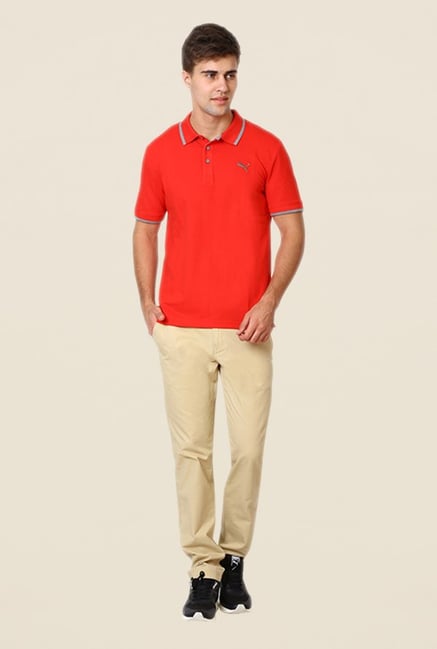 Puma Red Solid T-shirt Puma Red Solid T-shirt