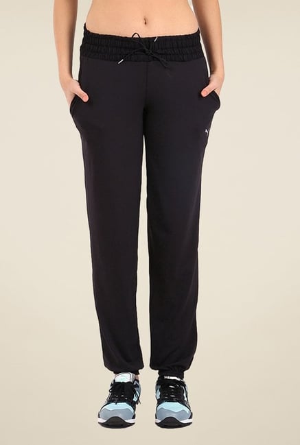 Puma Black Solid Joggers Puma Black Solid Joggers