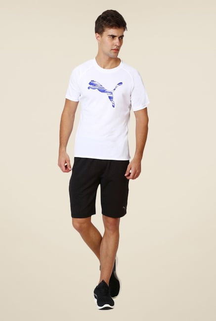 Puma Black Solid Shorts Puma Black Solid Shorts