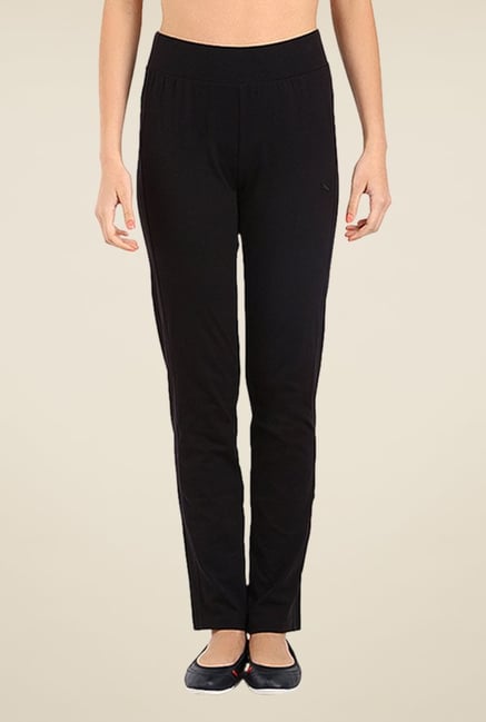 Puma Black Solid Trackpants Puma Black Solid Trackpants