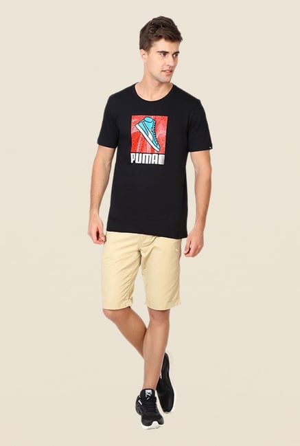Puma Black Graphic Printed T-shirt Puma Black Graphic Printed T-shirt