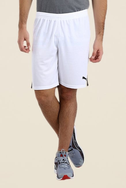 Puma White Solid Shorts Puma White Solid Shorts