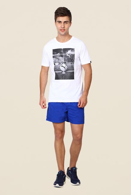 Puma Blue Solid Shorts Puma Blue Solid Shorts