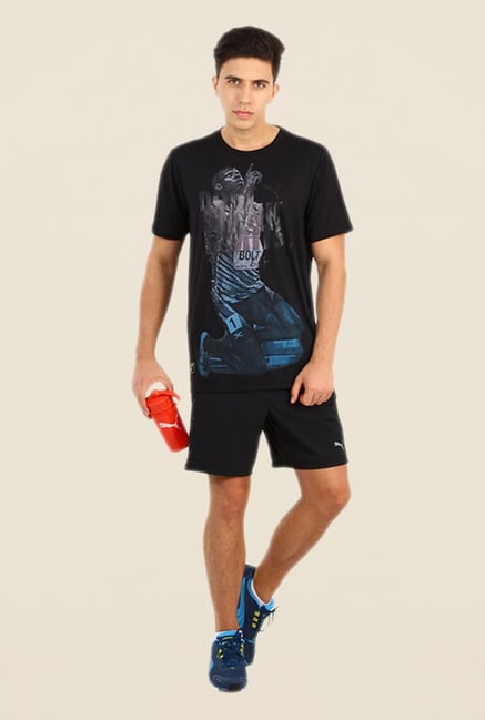 Puma Black Graphic Printed T-shirt Puma Black Graphic Printed T-shirt