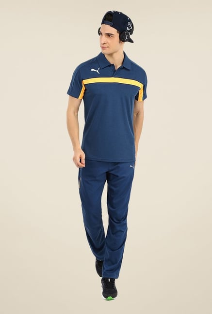 Puma Blue Solid Trackpants Puma Blue Solid Trackpants