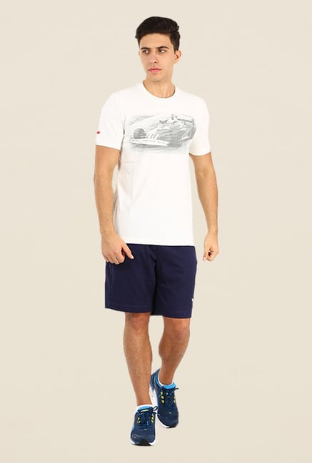 Puma Navy Solid Shorts Puma Navy Solid Shorts