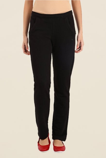Puma Black Solid Trackpants Puma Black Solid Trackpants