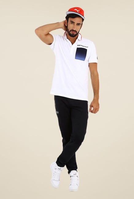 Puma BMW MSP Logo White Solid T-shirt Puma BMW MSP Logo White Solid T-shirt