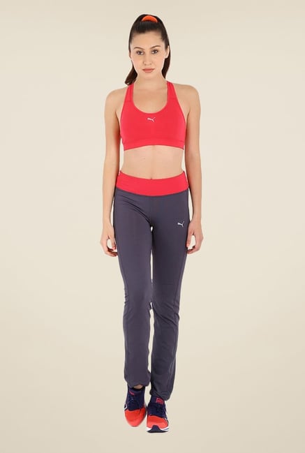 Puma Grey Solid Trackpants Puma Grey Solid Trackpants